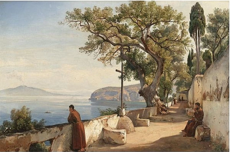 Veduta con frati